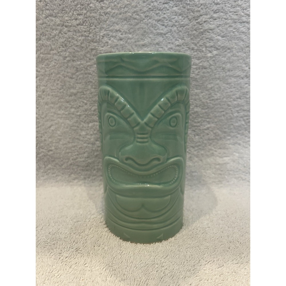 Bacardi Rum Tiki Totem Tumbler Cup Mug Mint Green Ceramic 16‎ Oz  New 2021